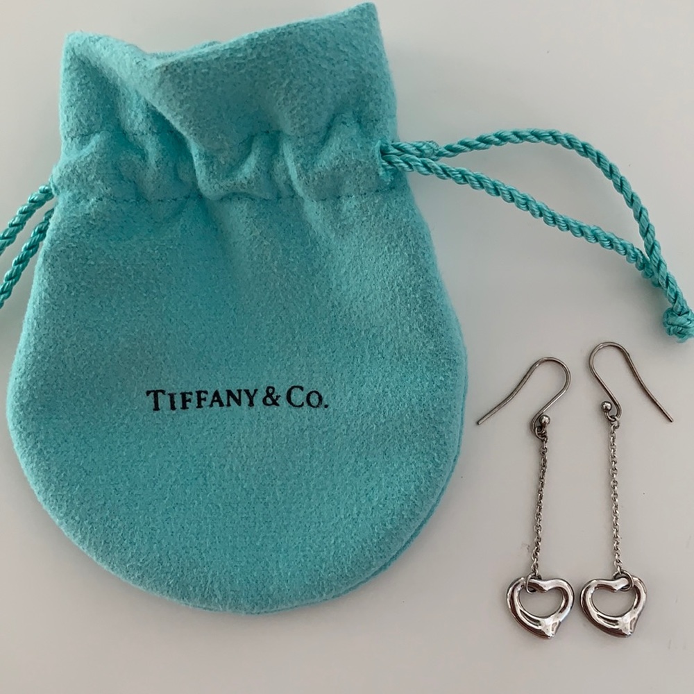 Tiffany & Co Elsa Peretti Open Heart Drop Earrings